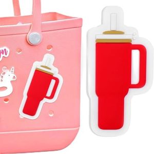 BABORUI Cup Charms for Bogg Bag, Accessories Charms for Bogg Bag All Size, Tumbler with Handle Shaped Charm Compatible with Bogg Bag/Simply Southern Beach Tote Bag