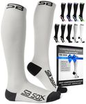 SB SOX Compression Socks (20-30mmHg) for Men & Women - Best Stockings for Running, Medical, Athletic, Edema, Diabetic, Varicose Veins, Travel, Pregnancy, Shin Splints, Nursing. (Gray/Black, Large)