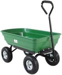 GARDEBRUK® Gardening Trolley | Garden Cart | 300kg | Tilt Steering Axle | Transporting Handcart Wagon w/ 4 Pneumatic Tyres | Dump Truck | Tipping Wheelbarrow