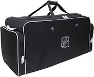 NHL Durable 37-Inch Black Carry Bag with 3 Pockets and Double Carry Handle Oversized Duffle Bag for Travel, Gym, and Sports