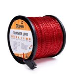 Cluparis 3-Pound String Trimmer Line .095-inch, Spiral Twist Trimmer Line .095-Inch-by-1010-ft String Trimmer Line in Spool – Fits Most Trimmer Types, Nylon Spiral Twist Weed Eater String Donut (Red)