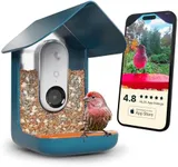 Bird Buddy® Original Smart Bird Feeder with Camera - Ai Bird Species Identification, 5Mp Photos, 2K Hd+ Video Live Stream Camera, 2.8In Focus - Blue