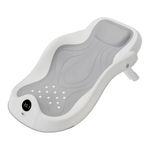 Smart Baby Bath seat – with Temperature Gauge, Safety Frame, wall-mountable, Bath mat for Newborns. Ergonomic Bath seat for Baby Baths (Grey)