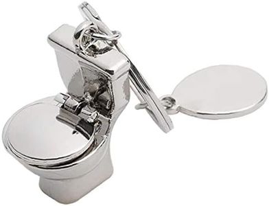 Toilet Model Keychain Creative Funny Like Real Close Stool Accessories Key Chain Ring Keyring Keyfob