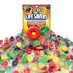 Lifesavrs 5 Flavors Fruit Candy - 2 Pounds Of Approx 240 Pieces Individually Wrapped - Bulk Lifesavrs Hard Candy - Cherry, Raspberry, Watermelon, Orange And Pineapple