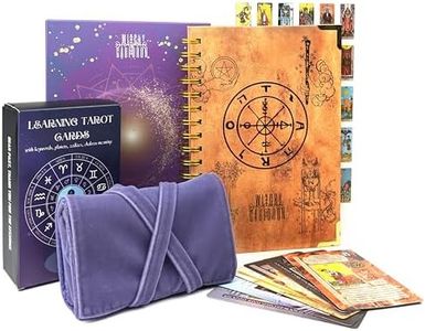 Witchy Cauldron Tarot Learning Set for Beginners: Learning Cards for Beginners, Satin Holder and Tarot Journal for Planning Spiritual (Lavender)