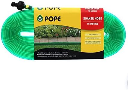 Garden Soaker Hose 15m Fitted UV Treated Pope Tap Ready Fitted Paths Beds