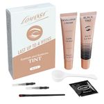 Lomansa Eyelash Tint, Lash Tint Kit, 2 in 1 Eyebrow Dye and Lash Dye Black, 10 Applications Fast and Easy for Beginner, Salon Quality