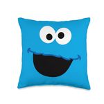 Sesame Street Cookie Monster Face Throw Pillow, 16x16, Multicolor