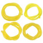 Savior 4Pcs Fuel Line Hose Tube Fuel Hose Pipe Oil Hose for Engines Petrol Hose Transparent Tubing Accessories Chainsaw Blower 2 x 3.5 mm, 2.5 x 5 mm, 3 x 5 mm, 3 x 6 mm Yellow (4 Different Sizes)