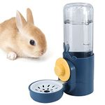 Rabbit Water Bottles 500ml Large Guinea Pig Non Drip Automatic Kettle for Bunny/Ferret/Hedgehog Small Animal Dispenser (Blue)