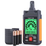 TopTes PT330 Gas Leak Detector, Natural Gas Detector with Audible & Visual Alarm to Locate Combustible Gas Leak Sources Like Methane, Propane, Range 50-10,000 ppm (Includes Battery x3) - Orange