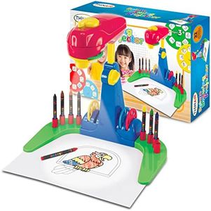 Ben Franklin Toys Drawing Projector for Kids 3 & Up | Preschool Tracing Projector Kit Includes 32 Animal Drawings on 4 Sturdy Discs, 8 Crayons & 1 Pad of Drawing Paper for Fun Play-Based Learning