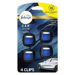 Febreze Car Ocean Scent Air Freshener Vent Clip, 2.2 mL Car Vent Clip, Pack of 4