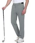 JHMORP Men's Golf Pants Stretch Lightweight Golfing Work Casual Pants with Pockets (Neutral Gray,CA 32)