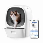 Self Cleaning Litter Tray Auto Refill, Automatic Cat Litter Box for Multiple Cats, Odor-Removal/Smart App Control/Safety Protection, Robotic Kitty Pet Litter Box Anti-Pinch, XXL