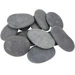 Hisredsun 10 pcs Painting Pebbles, 3.1-4 inch Smooth Pebbles for Painting Mandala and Kindness Rocks for Arts, Crafts, Garden Decoration (ST-674)