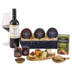 Snowdonia Cheese Company | Luxury Cheese & Wine Gift Selection | 3 Cheeses, 2 Chutneys, Wholemeal Crackers & Red Wine