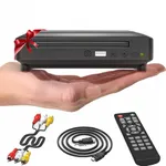 Mini DVD Player, All Region DVD CD/Disc Player for TV with HDMI/AV Output, HDMI/AV Cables Included, HD 1080P Supported Built-in PAL/NTSC System USB Input