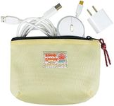 Rough Enough Small Tech Organizer Travel Case for Electronics & Cords - Cable Storage Bag Off White