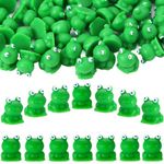 Invalidism 120 Pieces Mini Frog Garden Decoration Mini Resin Frogs Figurines Miniature Frogs Tiny Resin Frogs Small Frogs Bulk Cute Small Garden Frog Ornaments for Garden Home Office Decoration