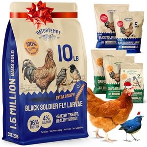 Hatortempt 10 LB Dried Black Soldier Fly Larvae for Chickens – Non-GMO Bulk Insect Larvae, Natural Poultry Feed - Turkey Food - Bird Food - Chicken Feed