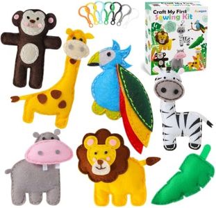 Auxgen Sewing Kit for Kids, Arts and Crafts Birthday Gift for Girls Boys 5+