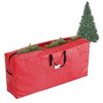 Christmas Tree Storage Bag, Fits up to 9 Foot Artificial Tree, Protects Holiday Decorations from Moisture & Damage by Elf Stor (Red)