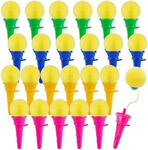 AMOR PRESENT 24PCS Ice Cream Shooters Toys,Ice Cream Cone Foam Ball Launcher 4Inch Carnival Toys for Kids Ice Cream Party Favors