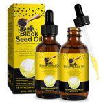 Black Seed Oil | 2 x 60Ml 100% Pure, Natural And Premium Cold Pressed | Best For Hair Growth & Skin Care & Protect Joints - Strong From Virgin Organic Blackseed Nigella Sativa Seeds Oil