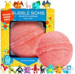 Monster Bath Bomb for Kids with Surprise Toys Inside (Gift Set) - Large Bubble Bath Bomb Stocking Stuffers for Kids, Boys & Girls - Fruity Scent, Skin-Safe, Made in USA - Holiday Gift by Two Sisters