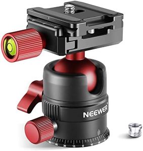 NEEWER Tripod Head, 360° Rotating Panoramic Ball Head with 1/4” Quick Shoe Plate for Tripod Monopod Slider DSLR Camera Camcorder, Max Load up to 5kg/11lb – GM28