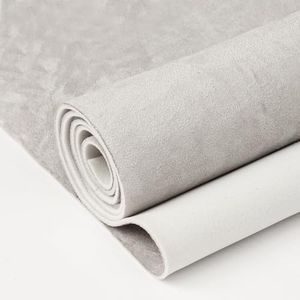 Hiksuky Suede Auto Headliner Fabric 120" L × 60" W with Foam Backing - Grey Interior Replacement Material for Car/Truck/SUV/RV Roof, Tube Packaging - Home Repair/DIY Headliner Material