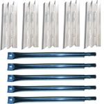 Votenli S9602A (5-Pack) 15 7/8" Heat Plates and Burner Replacement for Broil King Baron 320, 340, 420, 440, 490, 540, 590, 590-S,9635-87, 9221-64, 9221-54, 9211-54, 9211-57, 9211-64