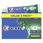 Crest Complete Whitening Toothpaste Plus Scope Outlast, Long Lasting Mint Flavor, 360 mL (Pack of 3)