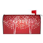 Perinsto Valentine'S Day Trees of Love Mailbox Covers Magnetic Waterproof Valentines Day Wedding Theme Mail Cover Letter Post Box Wraps for Home Garden Yard Decor, 25.5x21 in