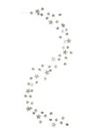 Creative Co-op 72 Inch Cardboard Glitter Star Garland, Silver Finish, Multicolor