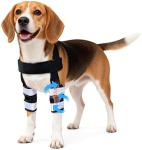 Petanims Dog Front Leg Brace - Knee/Carpal/Wrist Support for Dogs, Adjustable Dog Elbow Brace with Shoulder Support, Reflective Dog Elbow Protector for Pain Relief & Better Recovery, Small