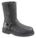 Harley-Davidson Men's Bill Steel Toe Harness Motorcycle Boot, Black, 10 M US