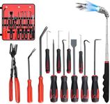 GARGENTOL 13 Pcs Mechanic Hook and Pick Tool Set with Scraper, Clip Pliers, Fastener Remover & Magnetic Telescoping Tool kit for Automotive Repair, car Trim Removal & Panel Removal