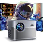 [Auto Focus & Keystone] Projector 4K, WiFi Bluetooth Projector 26000L, VISPPL Native 1080P Outdoor Projector with Dual 36W Hi-Fi Speaker, Fully Sealed Optics, Projector for TV Stick/iOS/Android