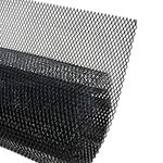 Aluminium Mesh Grille, 100 x 33 cm Black Universal Car Racing Grill Net Vent Tuning for Bumper, Waterproof and Corrosion Resistant (3 * 6MM Hole)