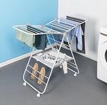 Honey-Can-Do Folding Wing Clothes Dryer, with Wheels DRY-09804 White, 50 lbs