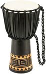 Meinl Percussion Rope Tuned Djembe - 8 inch - Congo Series - Musical Instrument, Black (HDJ1-S)