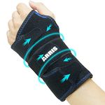 Wrist Ice Pack Wrap - Hand Support Brace with Reusable Gel Pack/Hot Cold Therapy for Pain Relief of Carpal Tunnel, Rheumatoid Arthritis, Tendonitis, Sports Injuries, Swelling, Bruises & Sprains
