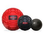 Ultimate Massage Balls & Lacrosse Ball Physical Therapy Set - Deep Tissue Trigger Point Myofascial Release Tools - Back, Shoulder & Foot Muscle Massager Kit - Enhanced Gripping Mobility Rubber Balls