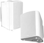 OSD 8" Outdoor Patio Speaker Pair 180W, Weatherproof IP54 Rated Aluminum Grilles, White AP840