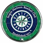 MLB Seattle Mariners Chrome Clock