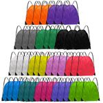 Grneric Drawstring Backpack Bulk 42 Pcs String Backpack Drawstring Bags Cinch Bag Sackpack for Men Women Gym