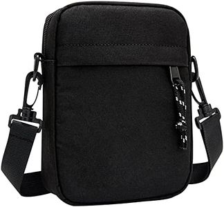 Lizbin Small Crossbody Bag for Men, Mini Messenger Bag Side Shoulder Bag for Phone Passport, Casual Satchel Bag Phone Purse, Mini Sling Bag Fanny Pack Water Resistant for Travelling, Hiking (Black)